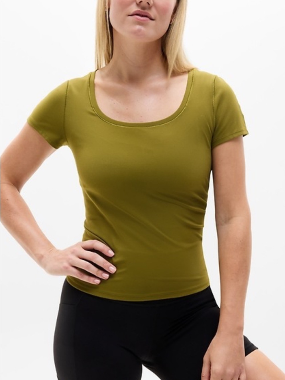 NWOT Athleta Transcend Scoop Neck Tee